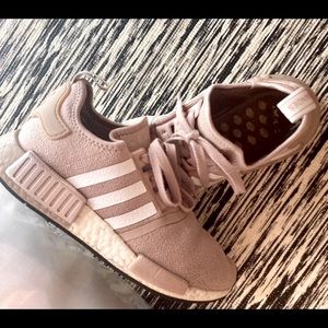 Adidas Pastel Pink and White Running Shoes Sneakers Size 9